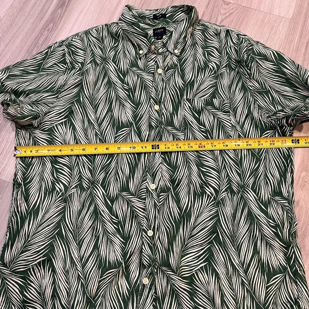 J.crew Green‎ Leaf Print Men's Shirt